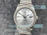 EW Rolex Day Date II 41MM Swiss Replica Watch Silver Dial - ETA 3235 Movement